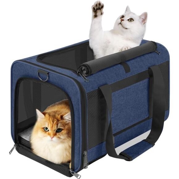 Dog Carrier Soft/Cat Crates Large Cat 20 to 25 pounds/Softsided Pet Car - Picture 1 of 7